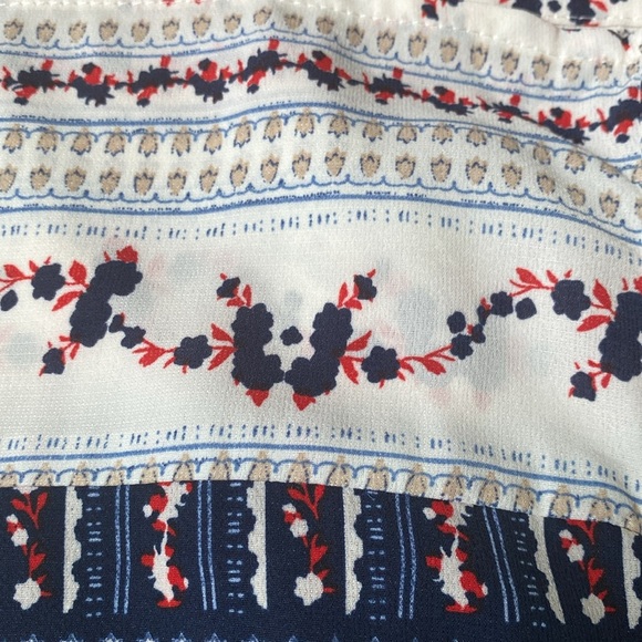 Wide leg multi-colored drawstring waist loose flowy pants - Picture 12 of 12